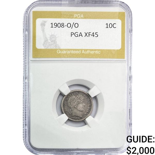 1908-O/O Barber Dime PGA XF45