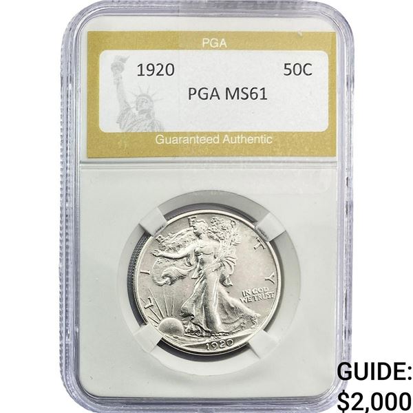1920 Walking Liberty Half Dollar PGA MS61