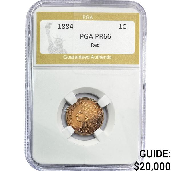 1884 Indian Head Cent PGA PR66 Red