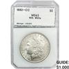 1882-CC Morgan Silver Dollar PCI MS63 93% White
