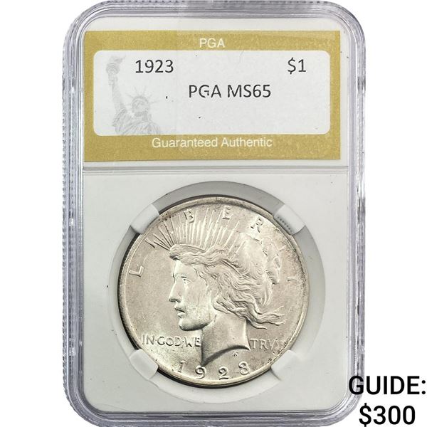 1923 Silver Peace Dollar PGA MS65