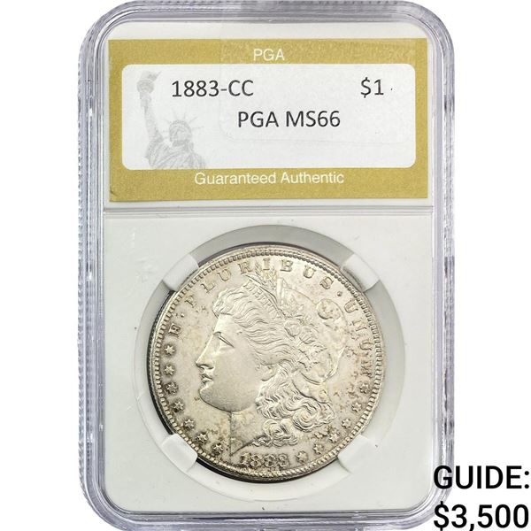 1883-CC Morgan Silver Dollar PGA MS66
