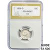 Image 1 : 1936-D Mercury Silver Dime PGA MS67 FSB