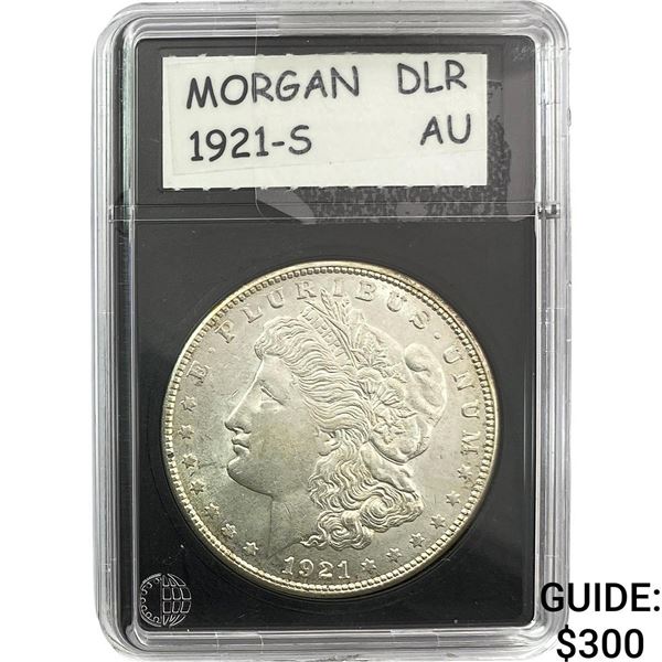 1921-S Morgan Silver Dollar CW AU