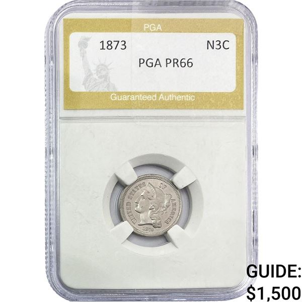 1873 Nickel Three Cent PGA PR66