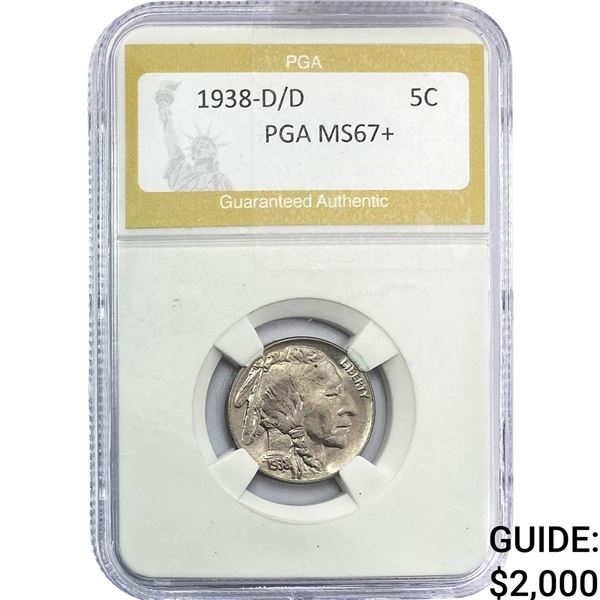 1938-D/D Buffalo Nickel PGA MS67+