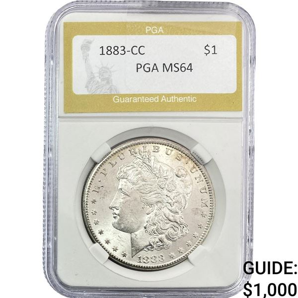 1883-CC Morgan Silver Dollar PGA MS64