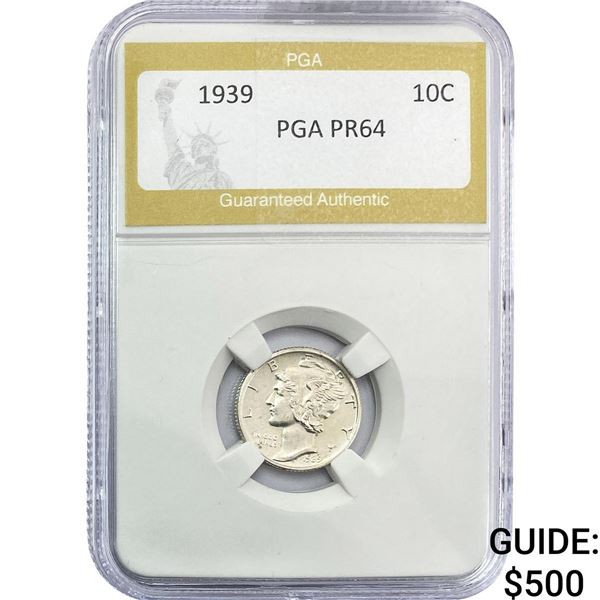 1939 Mercury Silver Dime PGA PR64