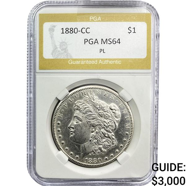 1880-CC Morgan Silver Dollar PGA MS64 PL