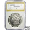 Image 1 : 1880-CC Morgan Silver Dollar PGA MS64 PL