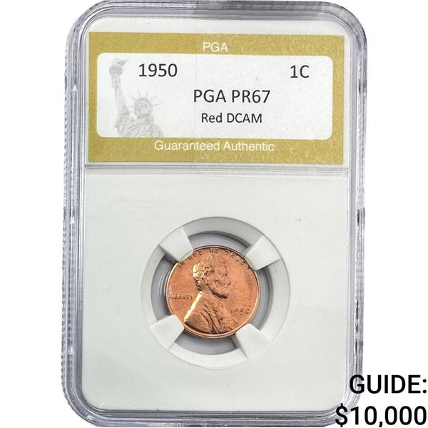 1950 Wheat Cent PGA PR67 Red DCAM