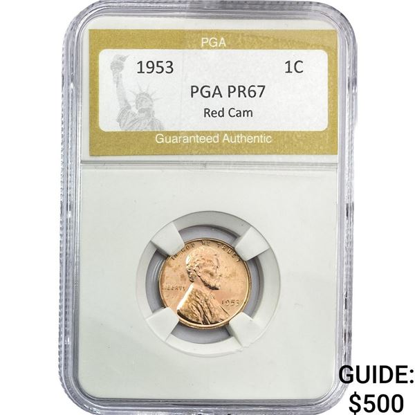 1953 Wheat Cent PGA PR67 Red DCAM