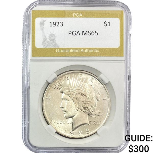 1923 Silver Peace Dollar PGA MS65