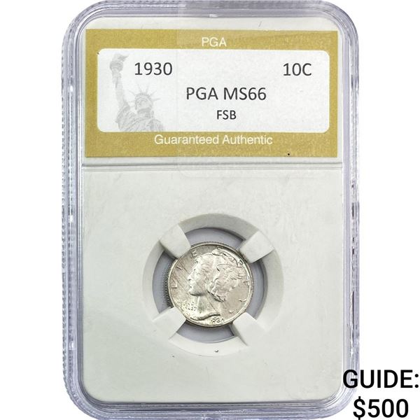 1930 Mercury Silver Dime PGA MS66 FSB