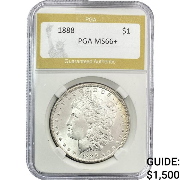 1888 Morgan Silver Dollar PGA MS66+