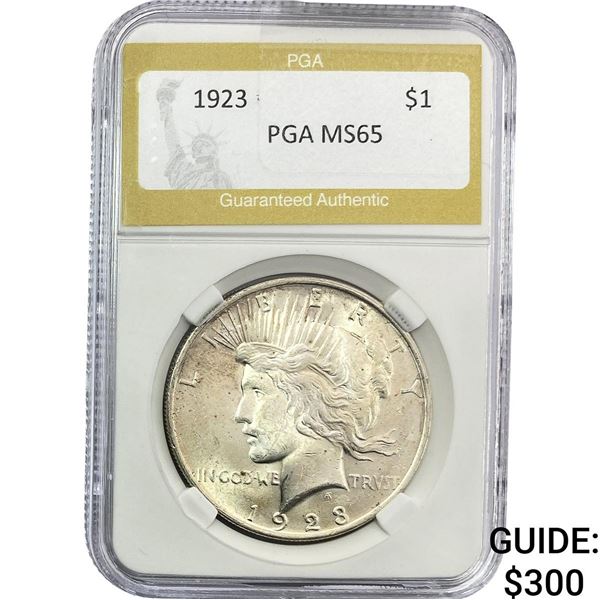 1923 Silver Peace Dollar PGA MS65