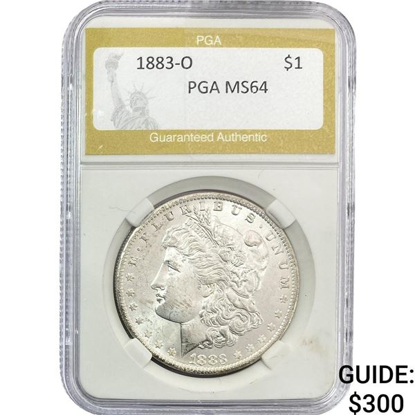 1883-O Morgan Silver Dollar PGA MS64