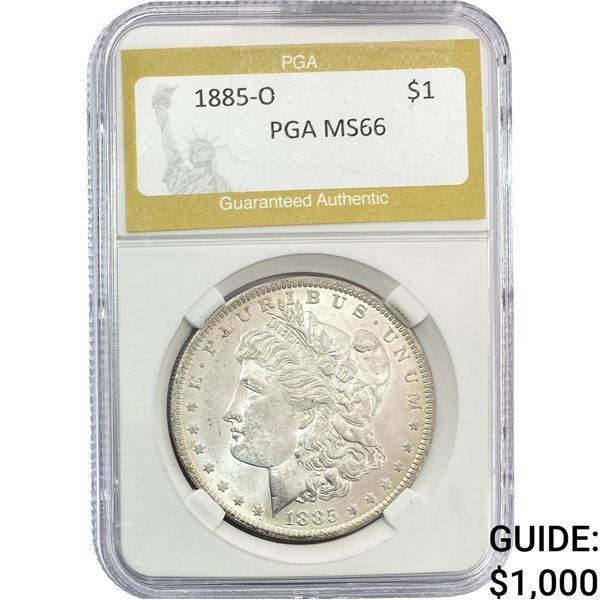 1885-O Morgan Silver Dollar PGA MS66