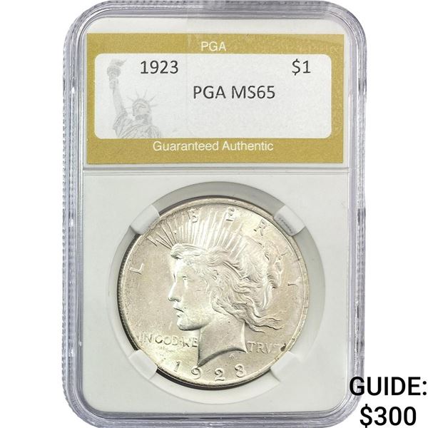 1923 Silver Peace Dollar PGA MS65