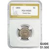 1866 Shield Nickel PGA MS65 Rays ToneD