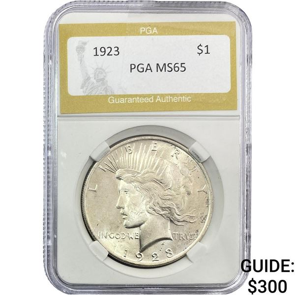 1923 Silver Peace Dollar PGA MS65