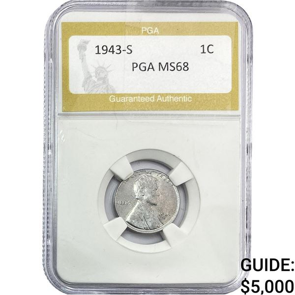 1943-S Wheat Cent PGA MS68