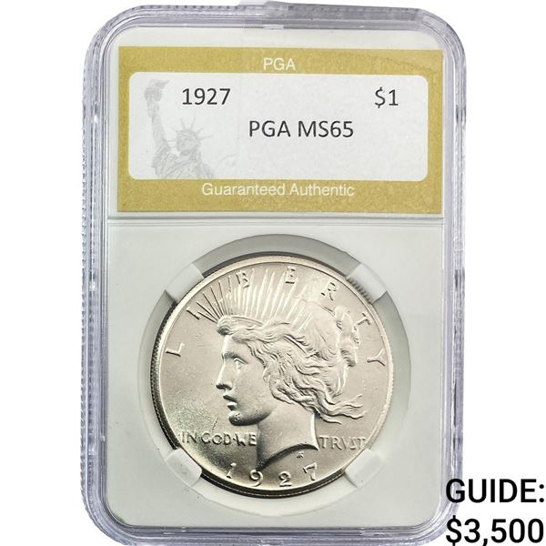 1927 Morgan Silver Dollar PGA MS65