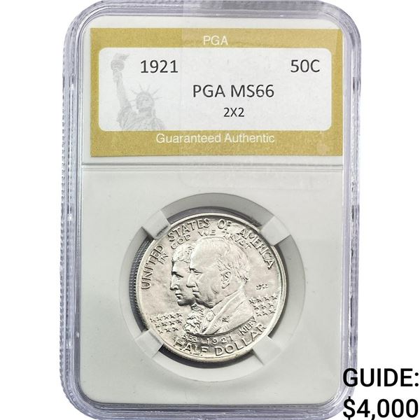 1921 Alabama Half Dollar PGA MS66 2X2