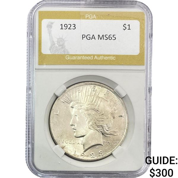 1923 Silver Peace Dollar PGA MS65