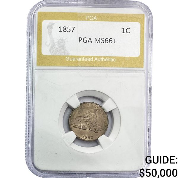 1857 Flying Eagle Cent PGA MS66+