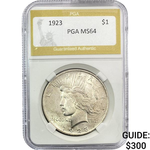 1923 Silver Peace Dollar PGA MS64