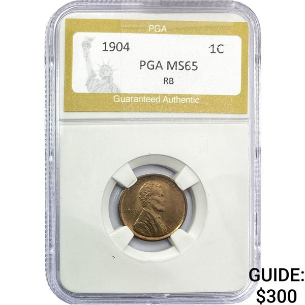 1909 Wheat Cent PGA MS65 RB