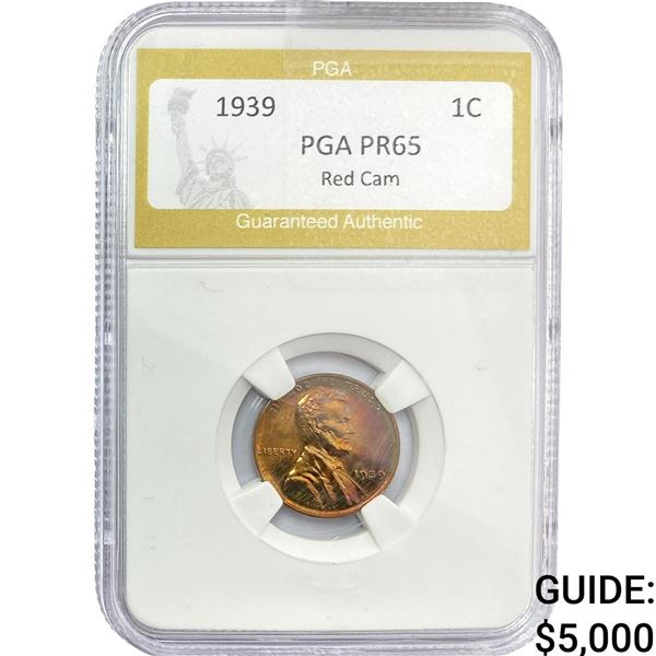 1939 Wheat Cent PGA PR65 Red CAM