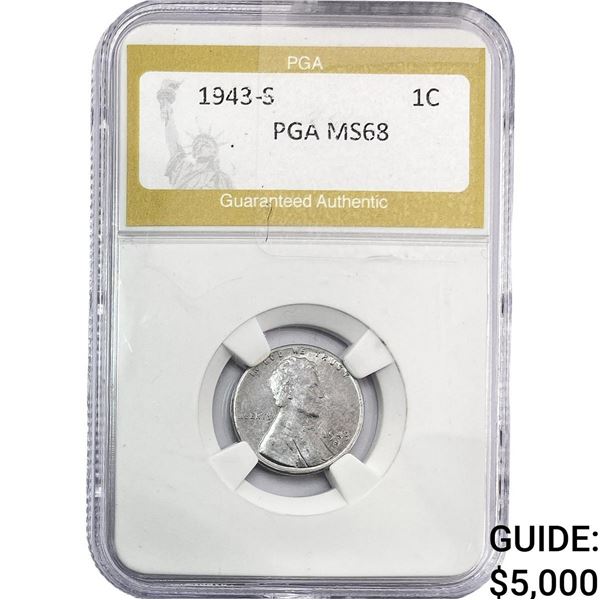 1943-S Wheat Cent PGA MS68