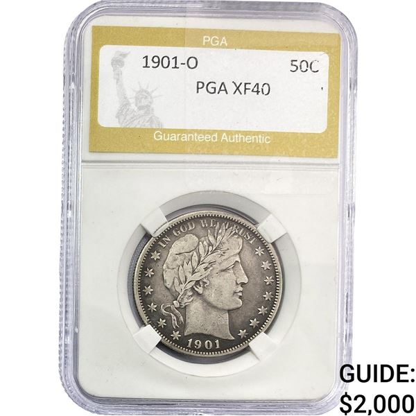 1901-O Barber Half Dollar PGA XF40