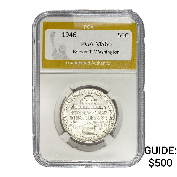 1946 Booker T Half Dollar PGA MS66