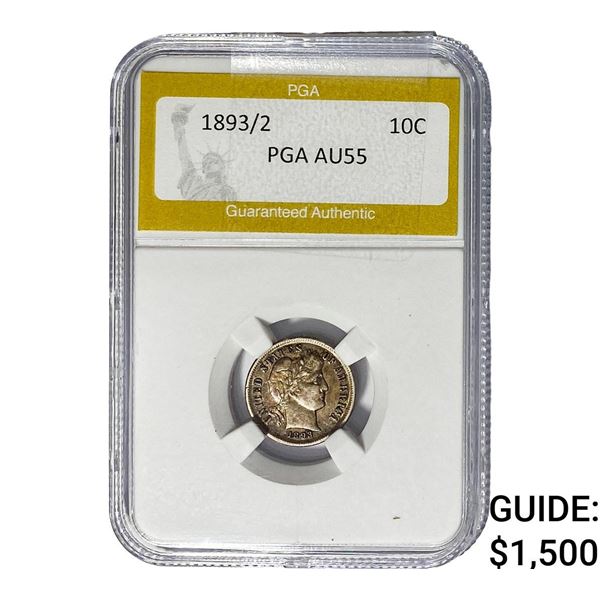 1893/2 Barber Dime PGA AU55