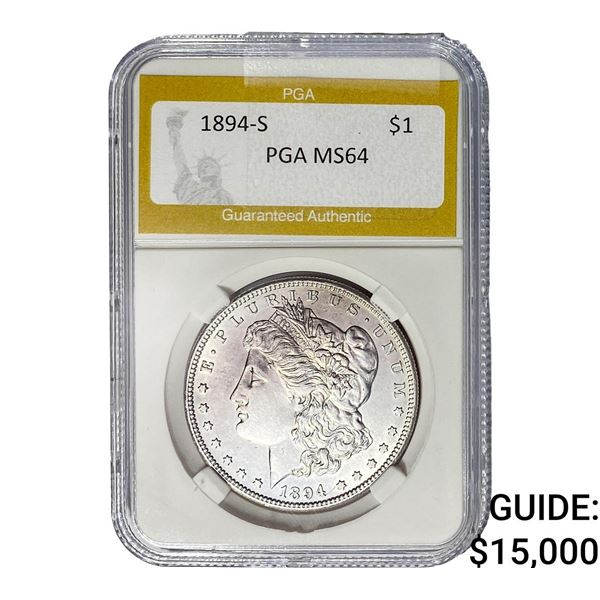 1894-S Morgan Silver Dollar PGA MS64