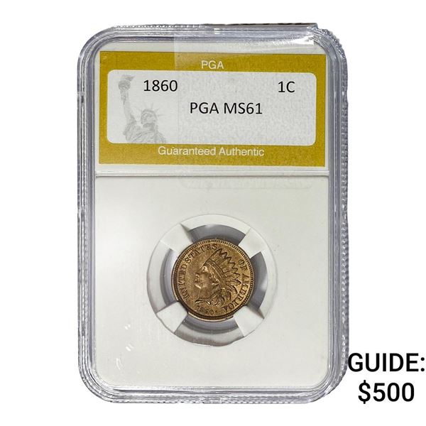 1860 Indian Head Cent PGA MS61
