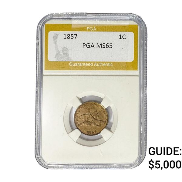1857 Flying Eagle Cent PGA MS65
