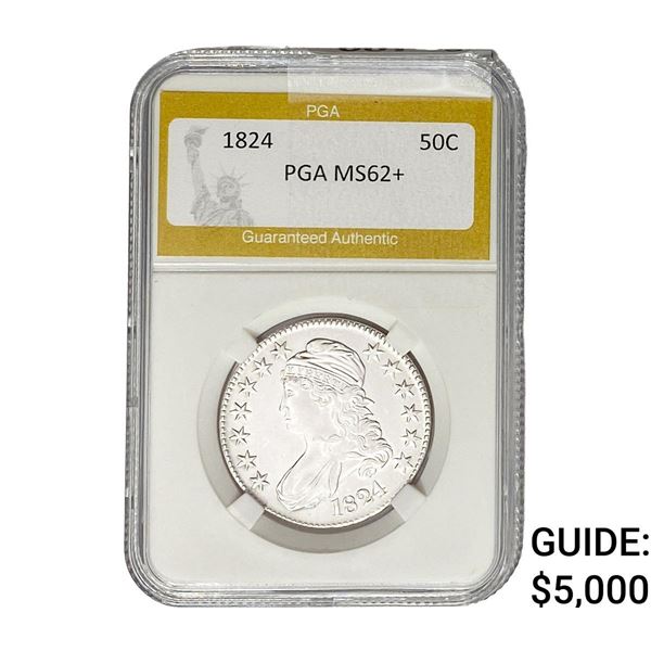 1824 Capped Bust Half Dollar PGA MS62+
