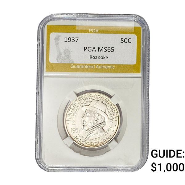 1937 Roanoke Half Dollar PGA MS65