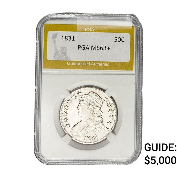 1831 Capped Bust Half Dollar PGA MS63+