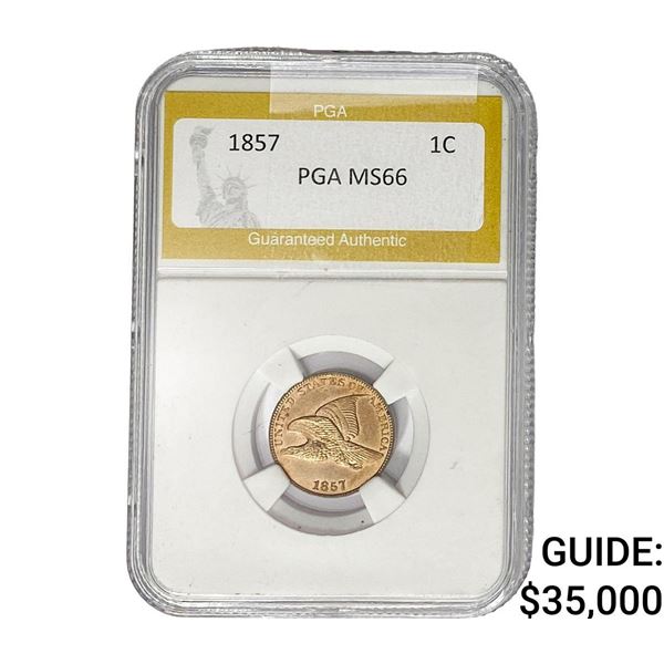 1857 Flying Eagle Cent PGA MS66