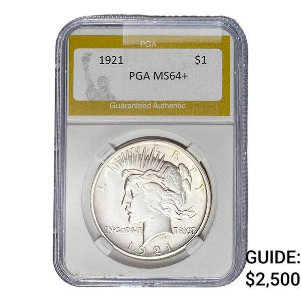 1921 Silver Peace Dollar PGA MS64+