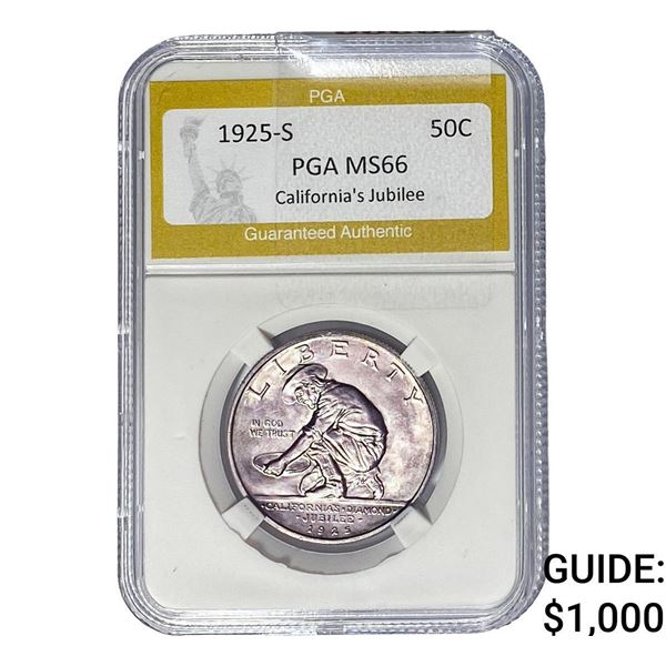 1925-S Jubilee Half Dollar PGA MS66
