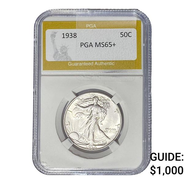 1398 Walking Liberty Half Dollar PGA MS65+