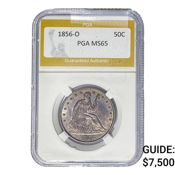 1856-O Seated Liberty Half Dollar PGA MS65