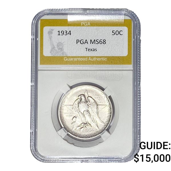 1934 Texas Half Dollar PGA MS68