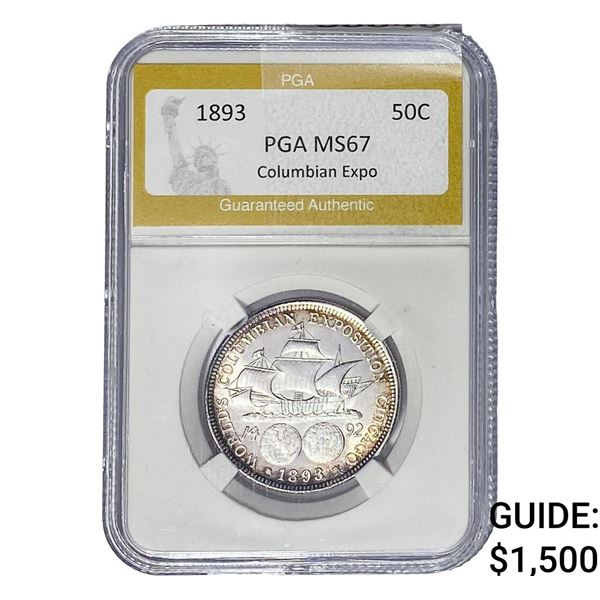 1893 Columbian Expo Half Dollar PGA MS67